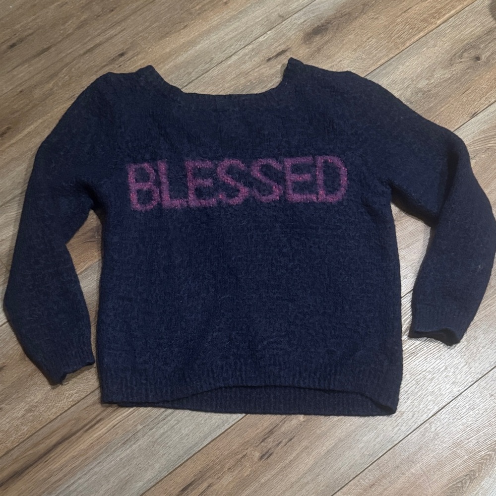 Blessed Navy Sweater